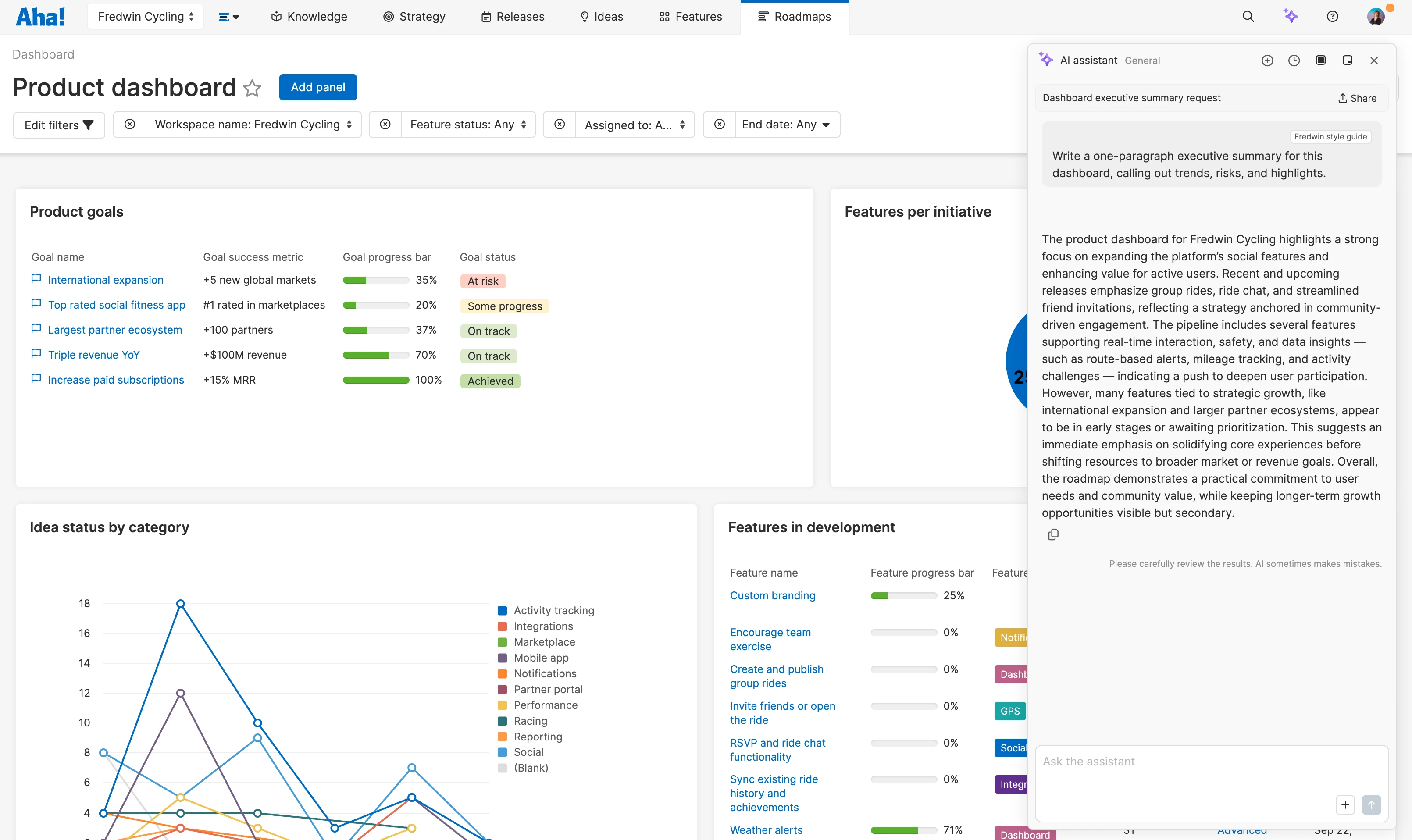 An example screenshot of the AI Request in use.