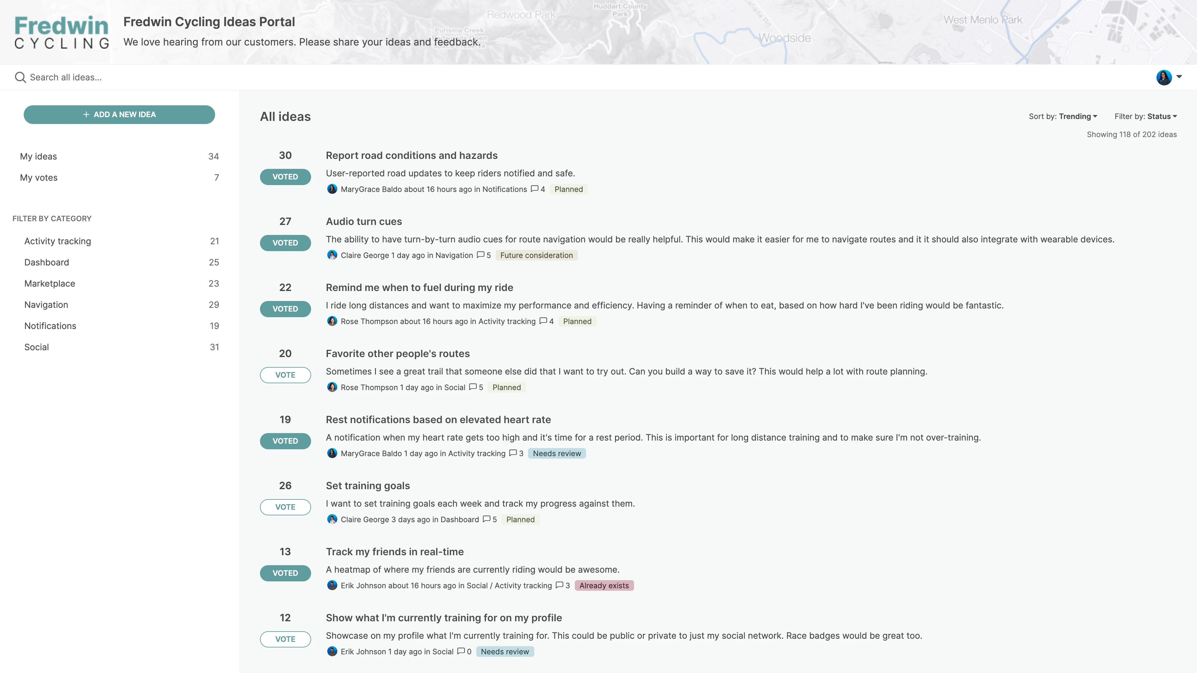 Fredwin Cycling ideas portal