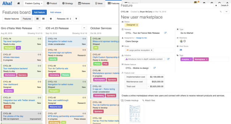 Blog - Just Launched! — Set Budgets and Track the ROI of Your Roadmap Investments - inline image