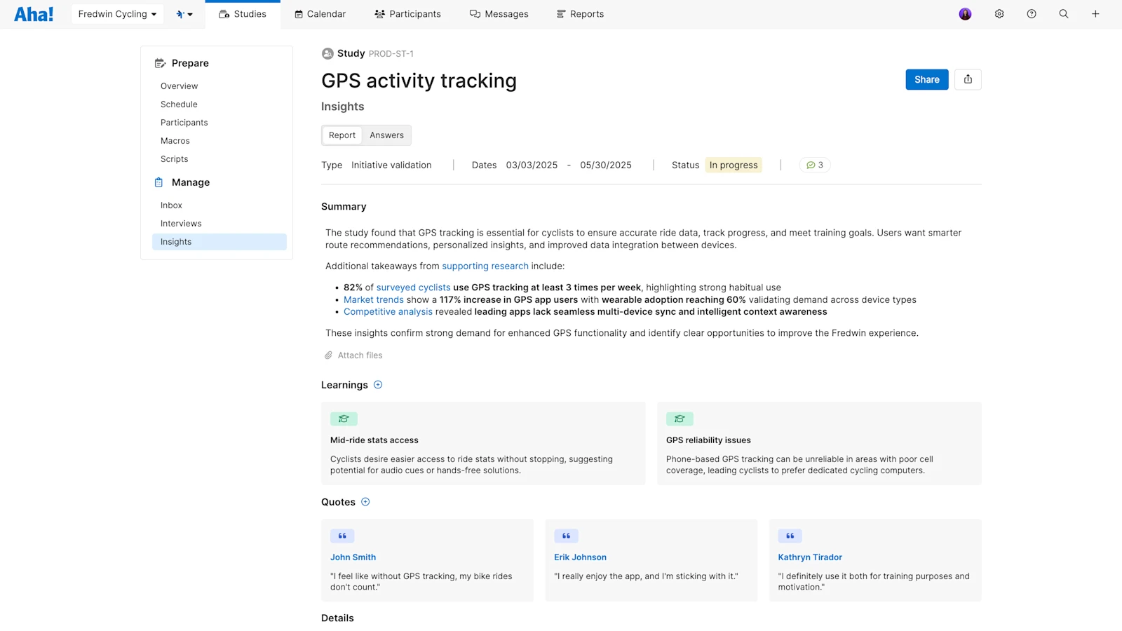 Aha! software use case — Analyze videos and transcripts