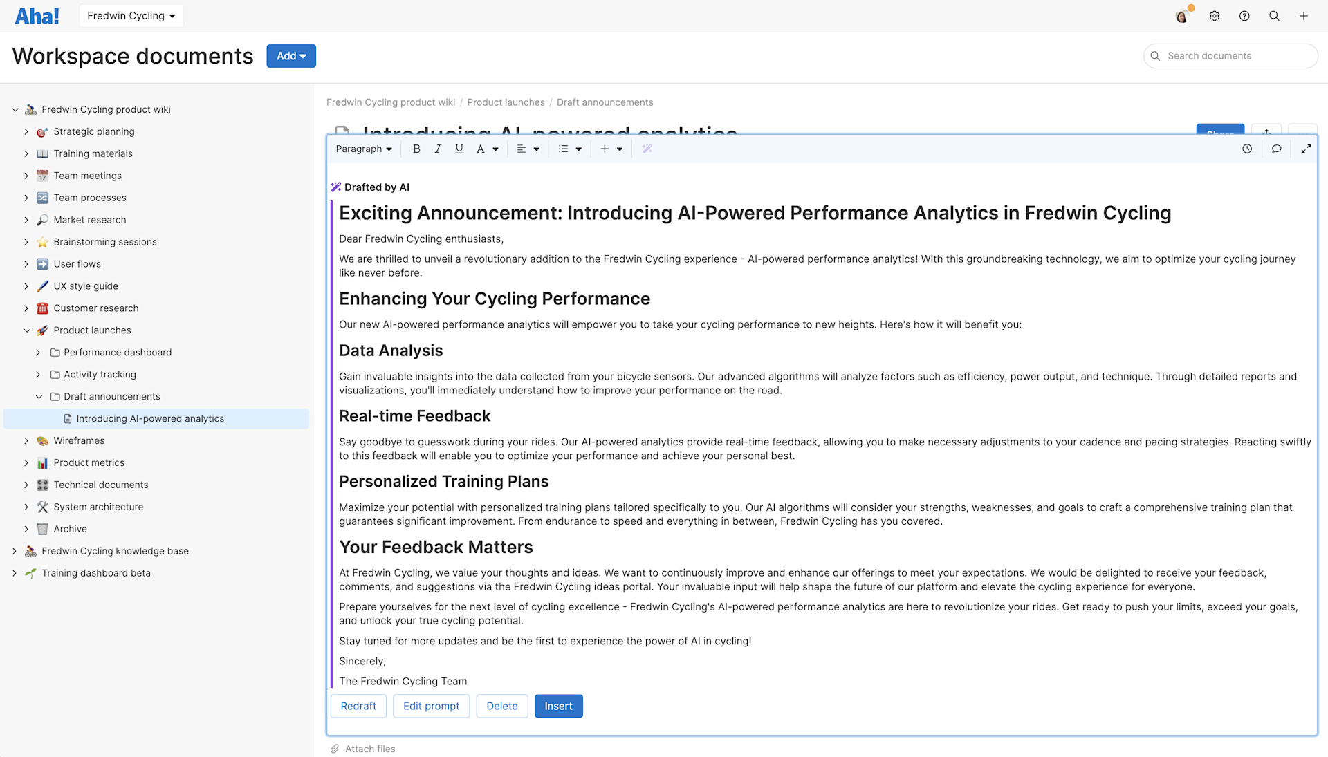 Aha! Knowledge Documents — Create Compelling Documents