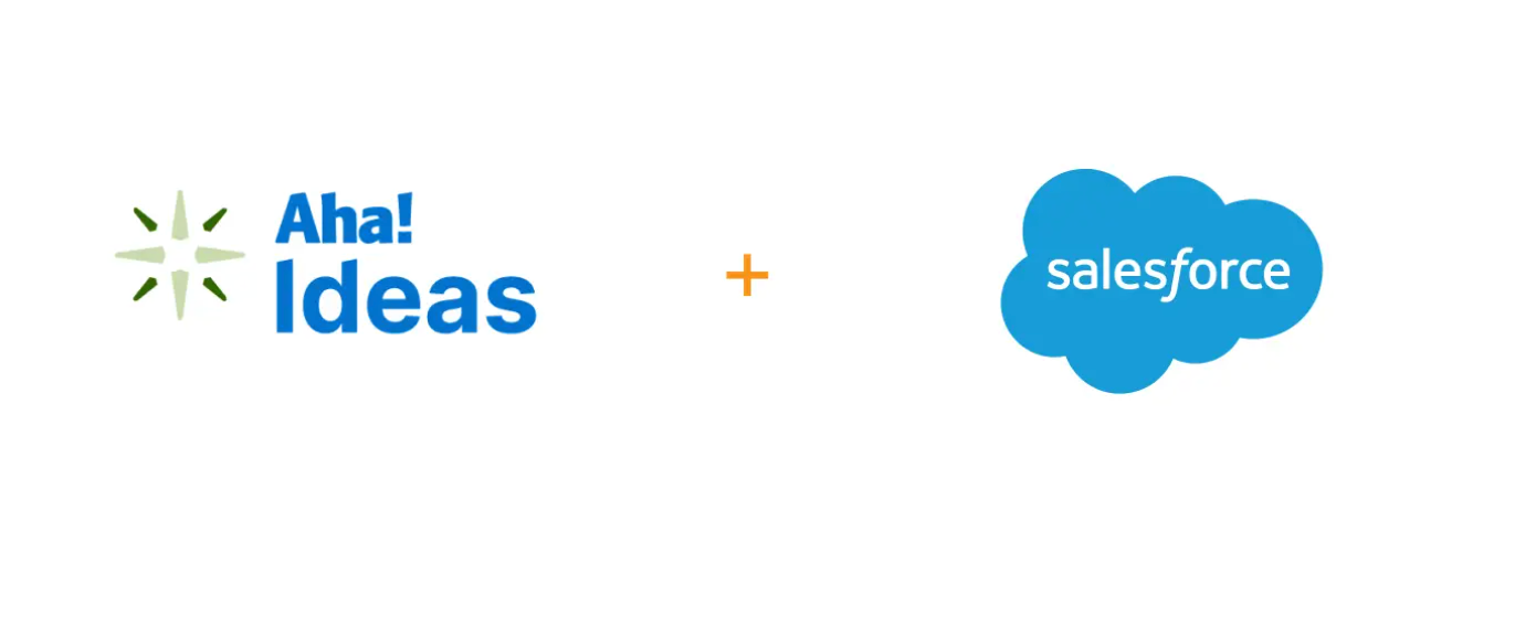Hero image for the Aha! Ideas and Salesforce integration GTM.