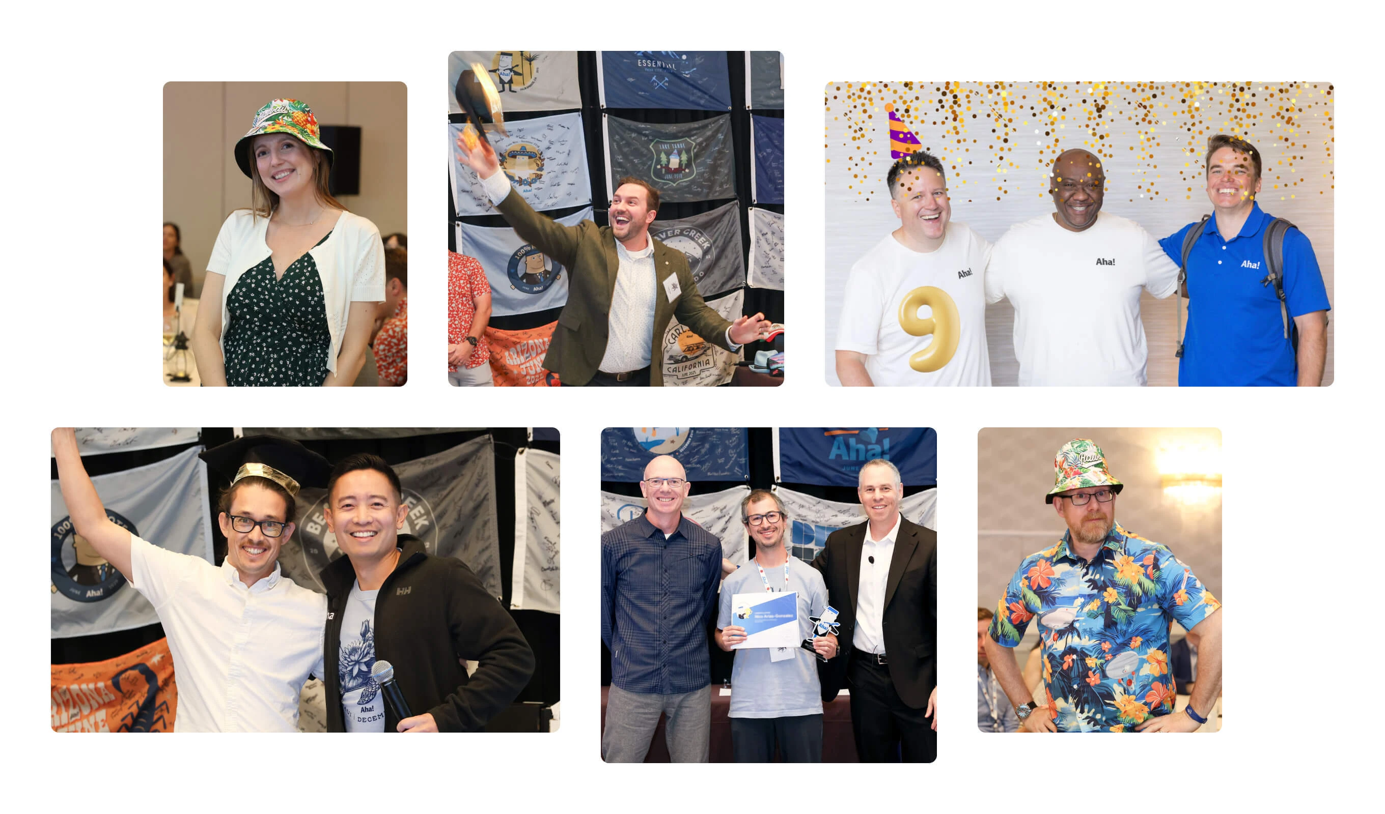 Pictures of Aha! teammates gathered at our most recent onsite