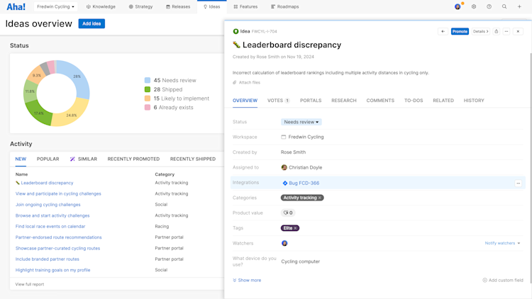 Aha! Ideas Jira integration hero