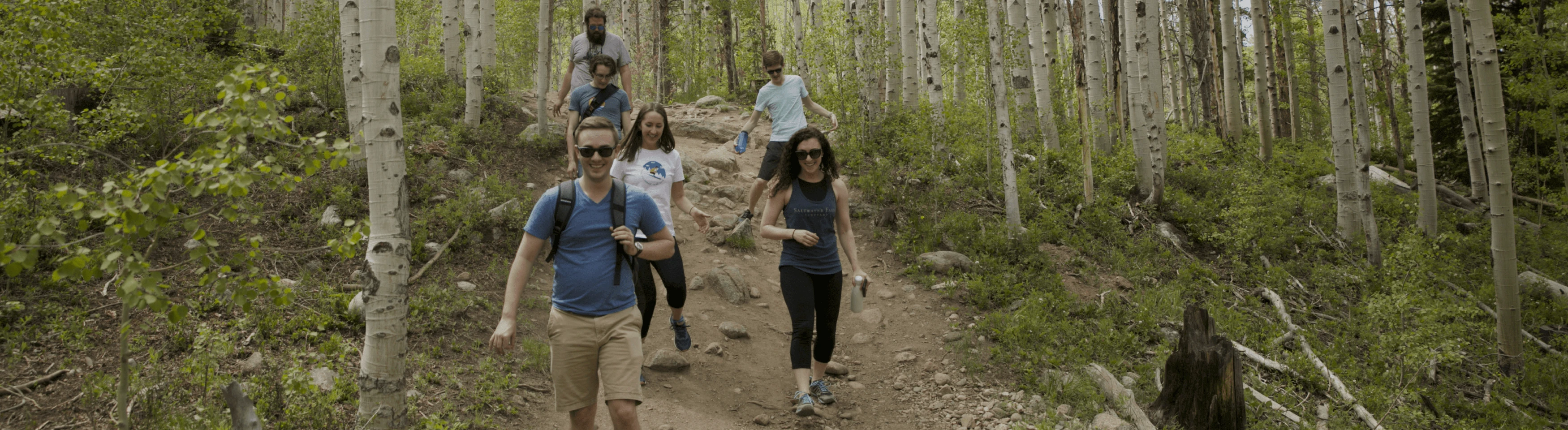 Aha! customer success team hiking