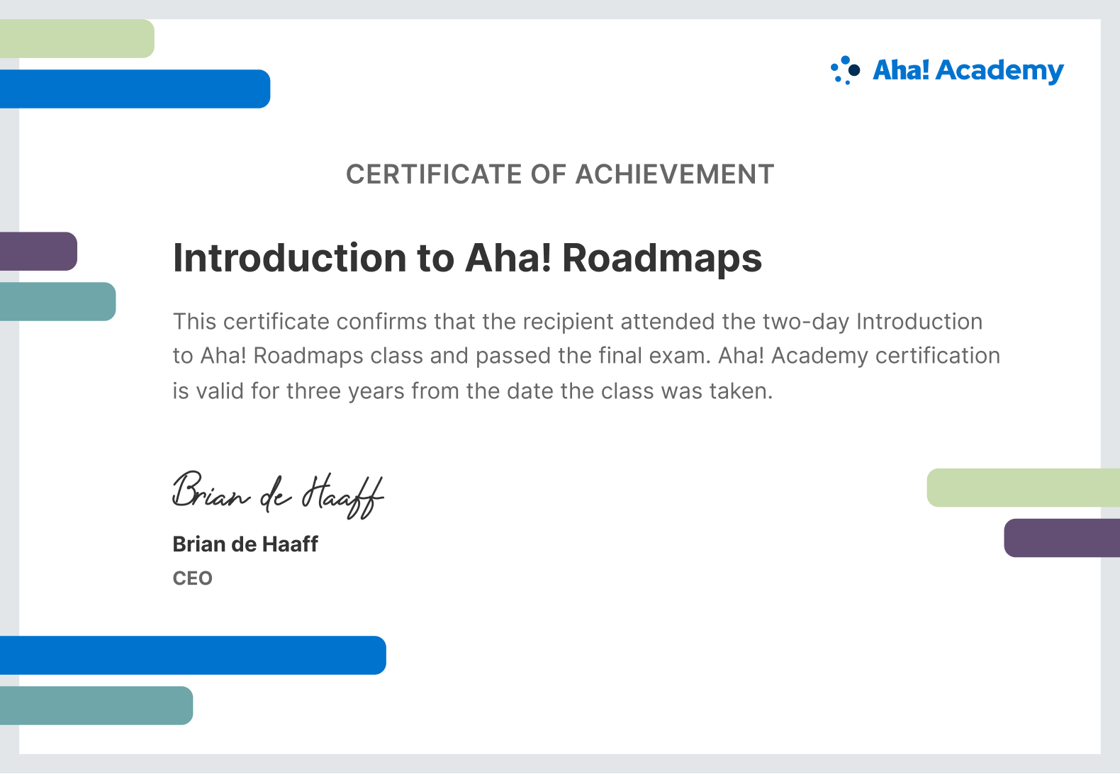 Become Aha! Roadmaps certified