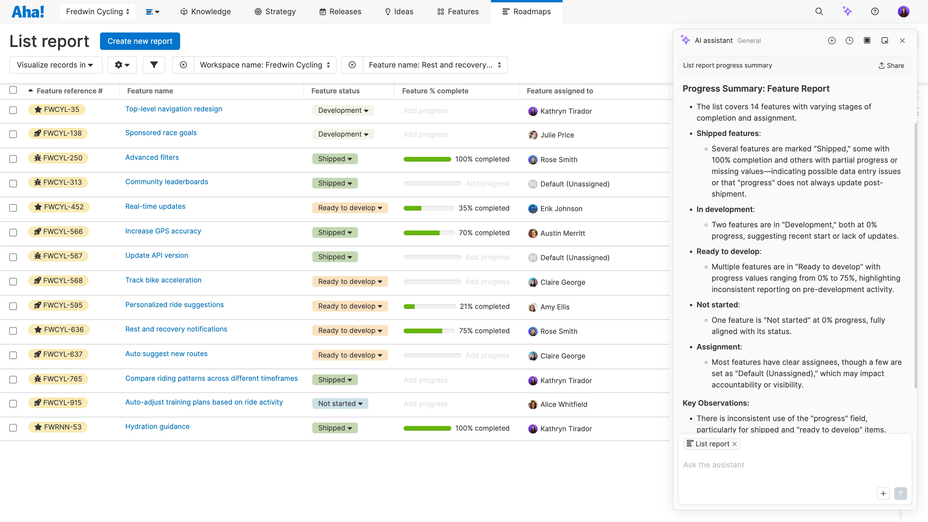 An example screenshot of the AI Request in use.