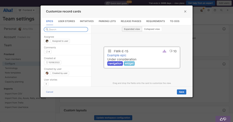 A Better Way to Customize Cards in Aha! Roadmaps and Aha! Develop