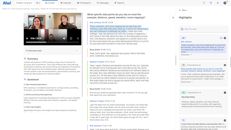 You can also link study or interview insights reports directly to a persona.