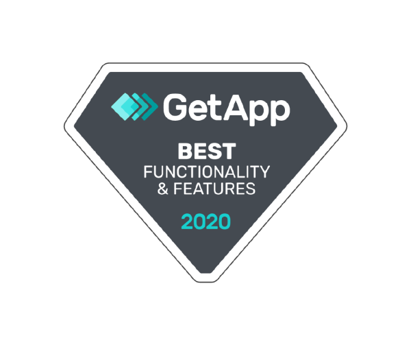 GetApp best functionality and features badge