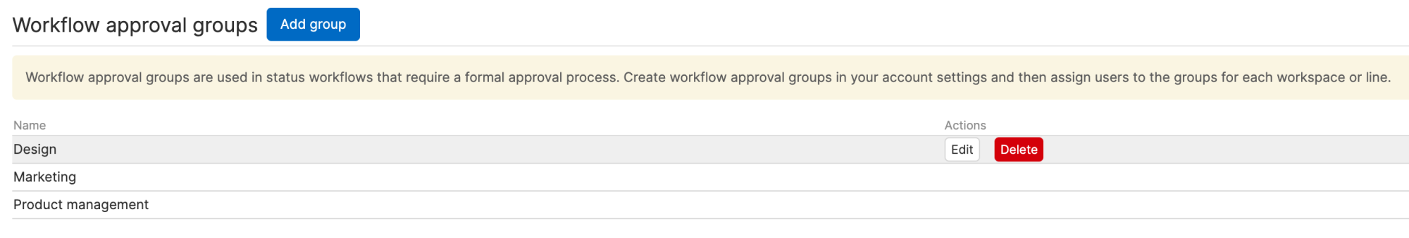 Aha! Ideas account workflow approval groups settings