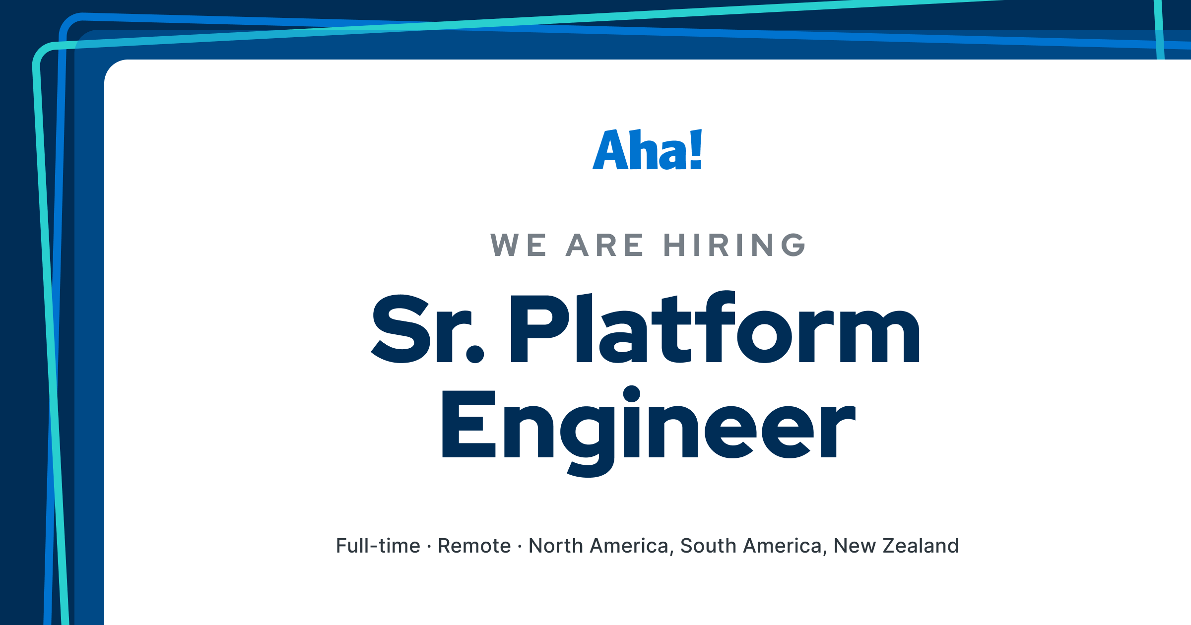 Sr. Platform Engineer in North America or South America (remote)