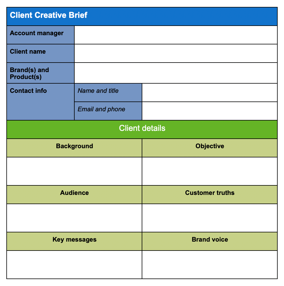 6 creative brief templates for Excel and Word Aha 6 creative brief templates for Excel and Word Aha