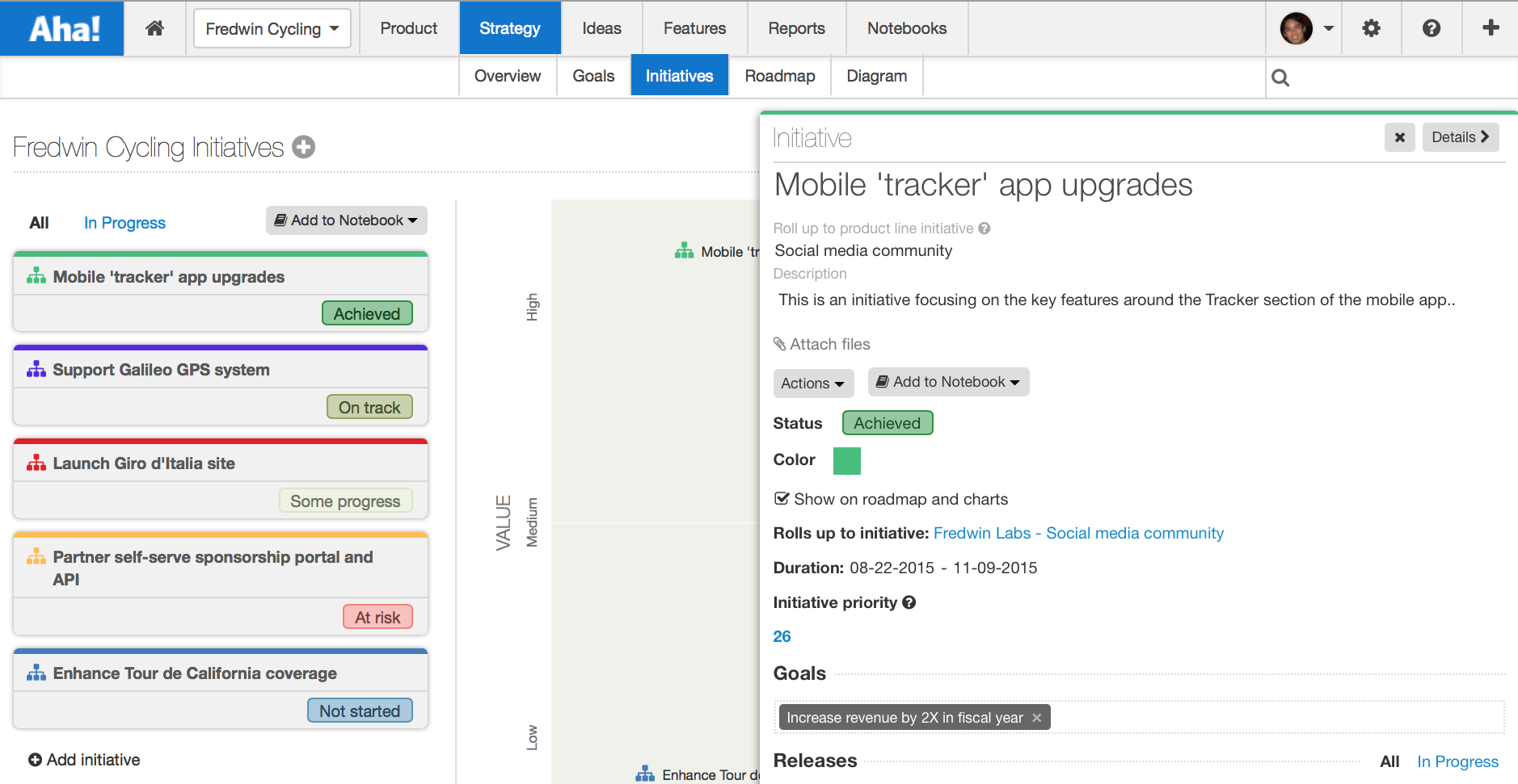 Just Launched! — Use Aha! to Create and Score Strategic Initiatives