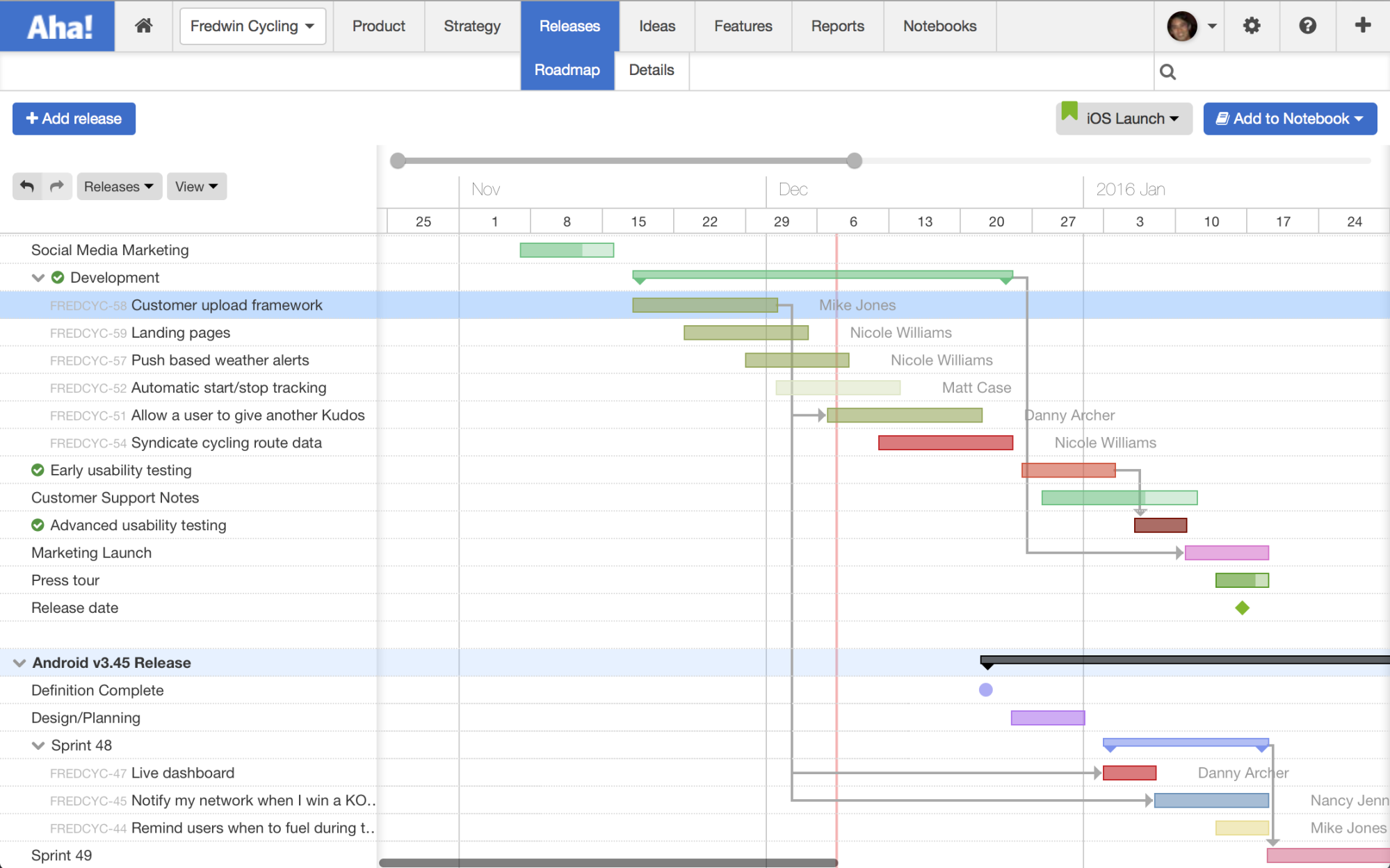 Just Launched! — Easily Visualize and Report on Roadmap Dependencies | Aha!