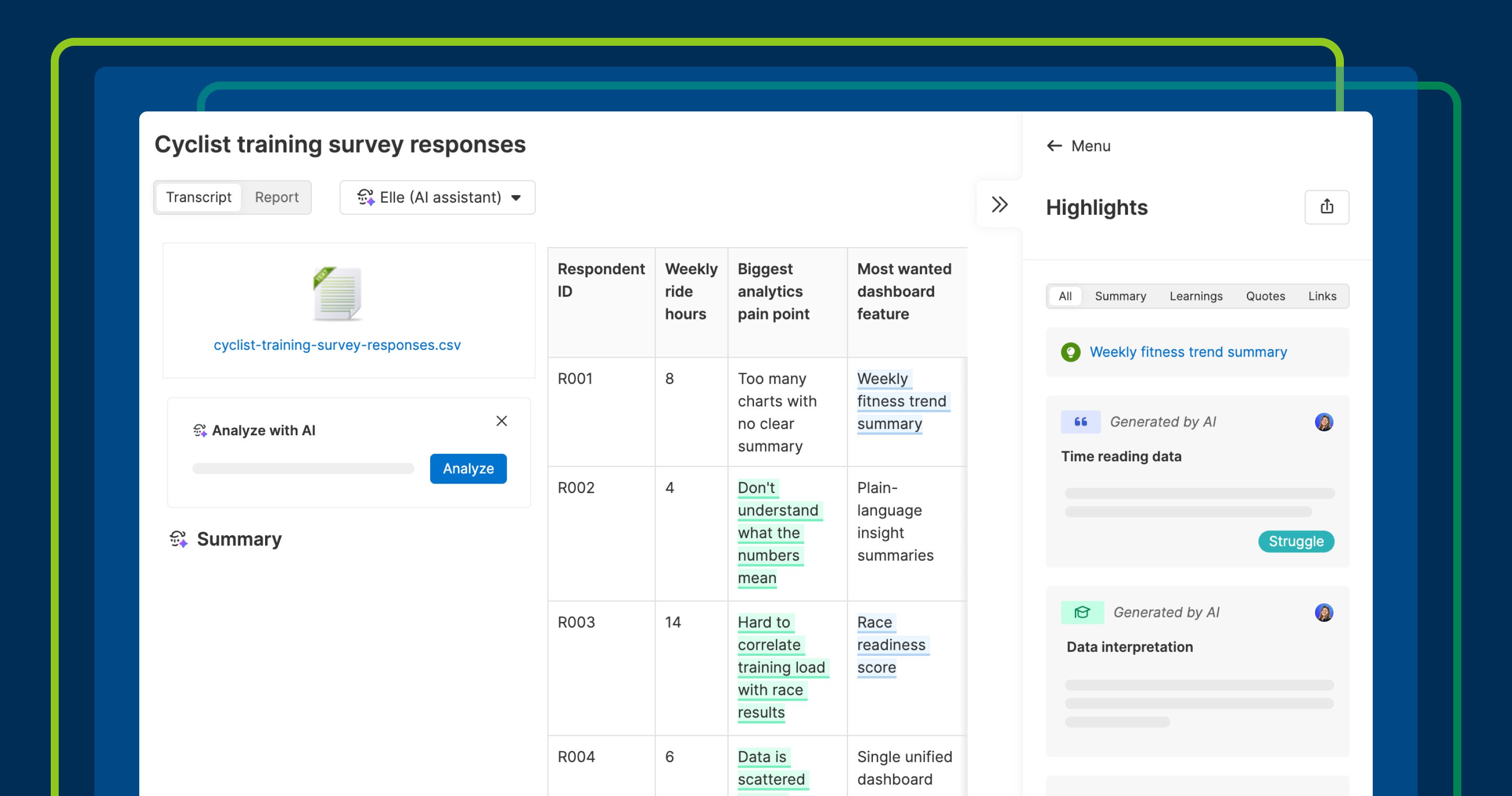 Analyze Survey Data Alongside Customer Interviews in Aha! Discovery