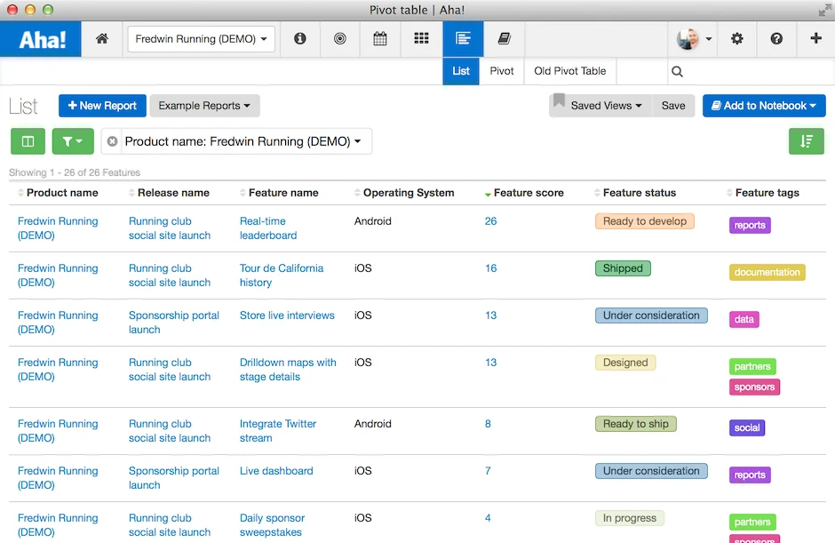 Blog - Just Launched! — Aha! Reports Help You Analyze Everything Product Management - inline image