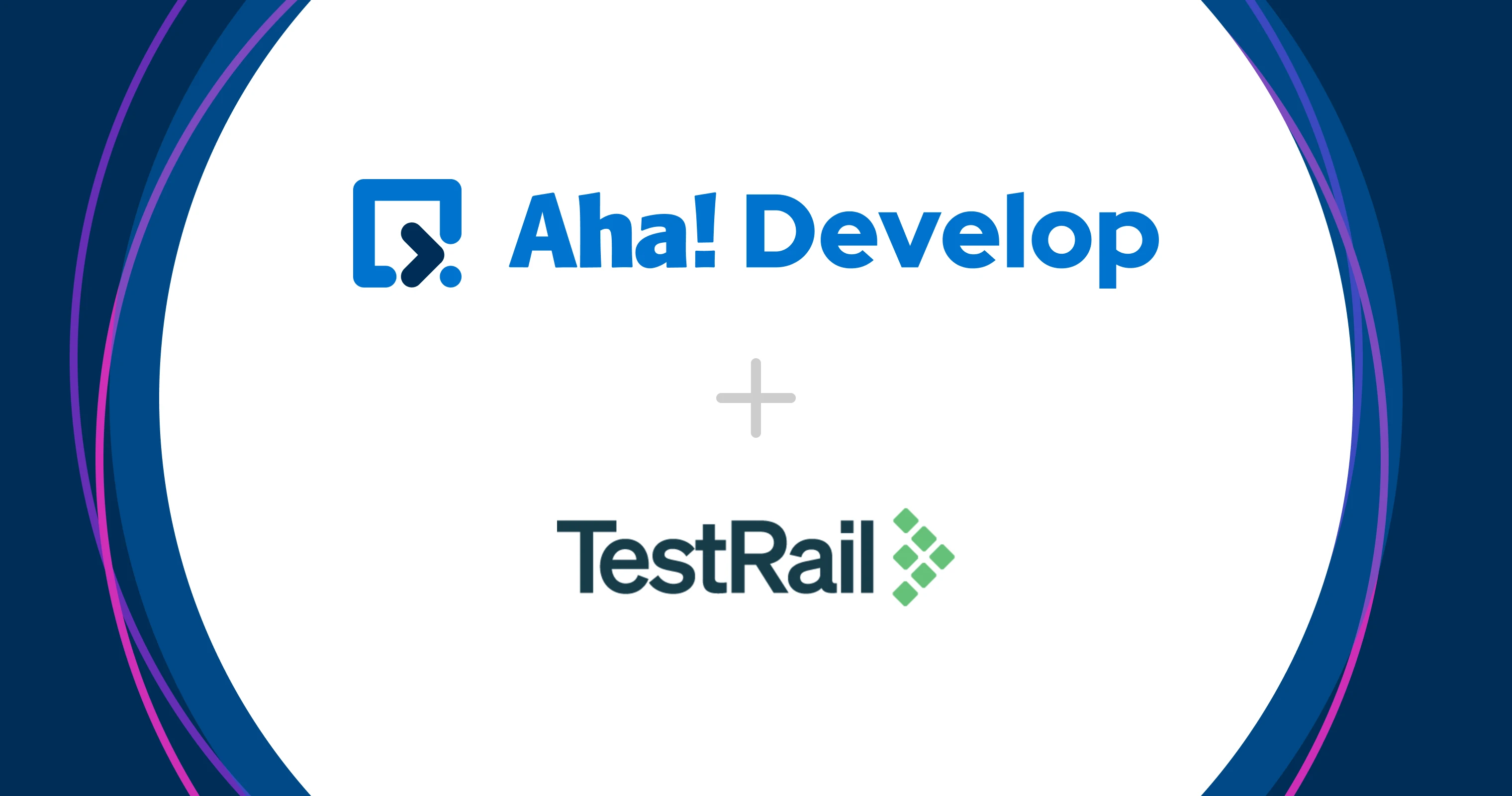 a thumbnail that shows the Aha! Develop logo and the TestRail logo