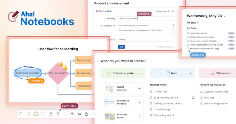 Notebook Associate Aha! Notebooks — Your Product Documents, Whiteboards, and Tasks in One ...