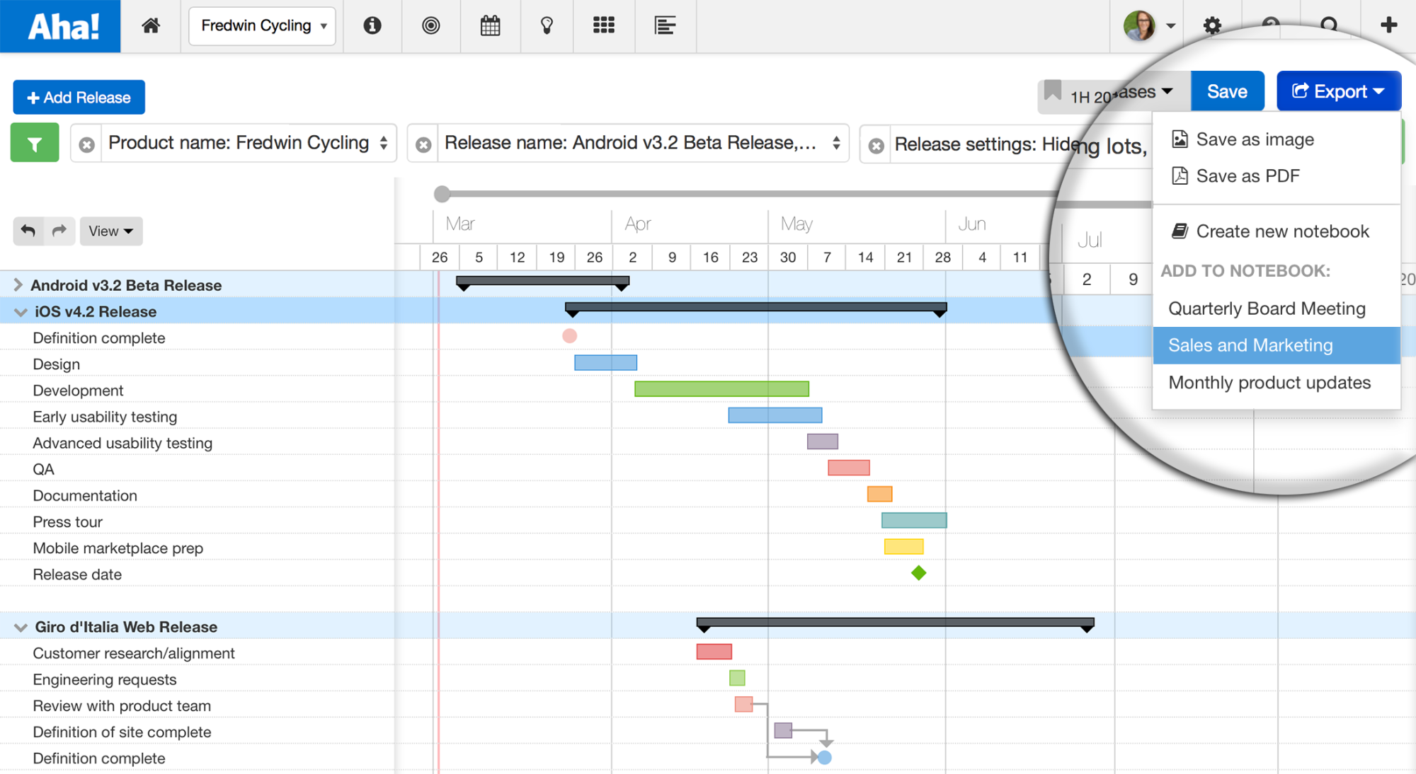 Just Launched! — Visualize Your Release Schedules | Aha!