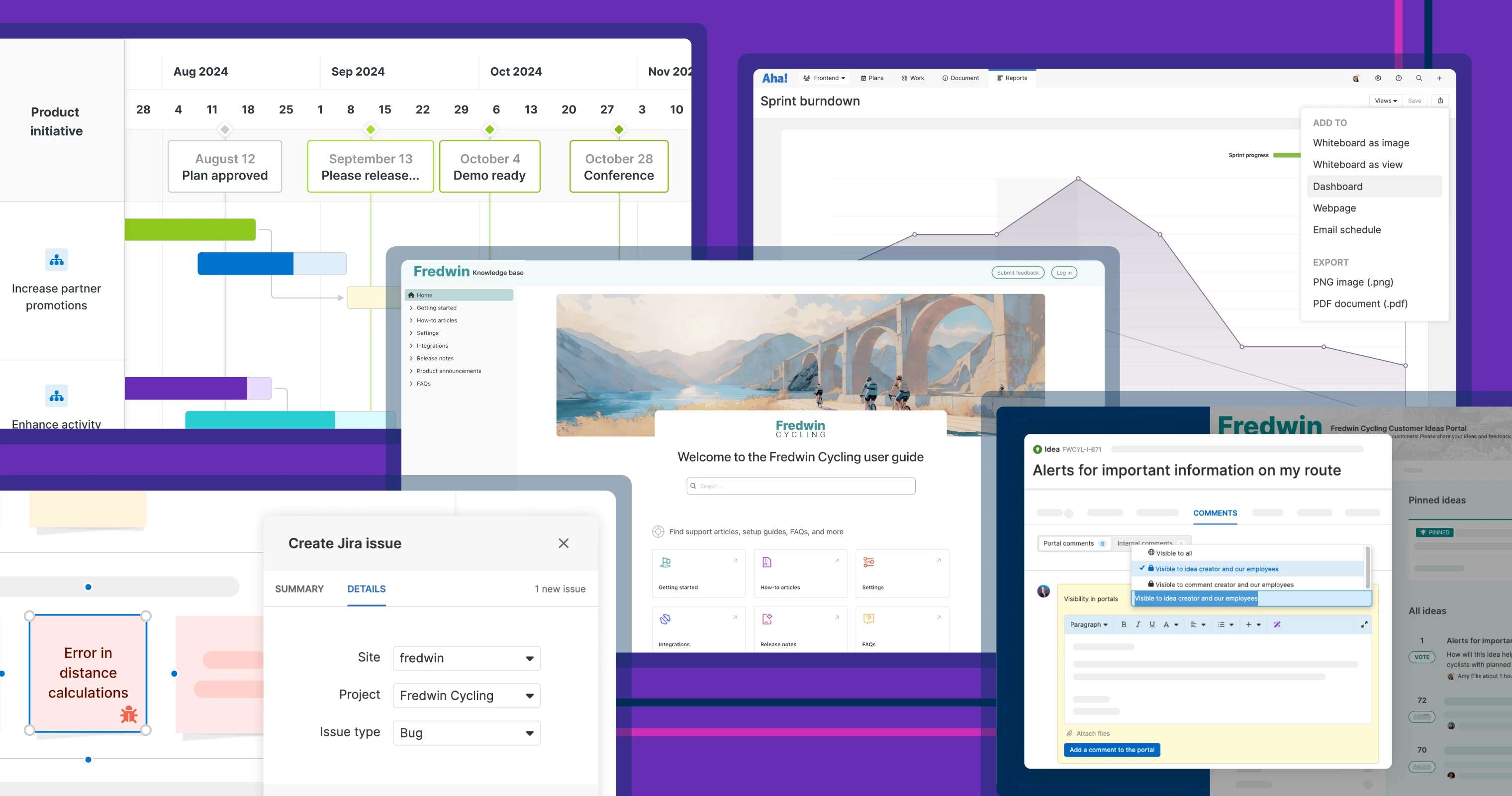 The top 13 Aha! software features launched in Q3 2024