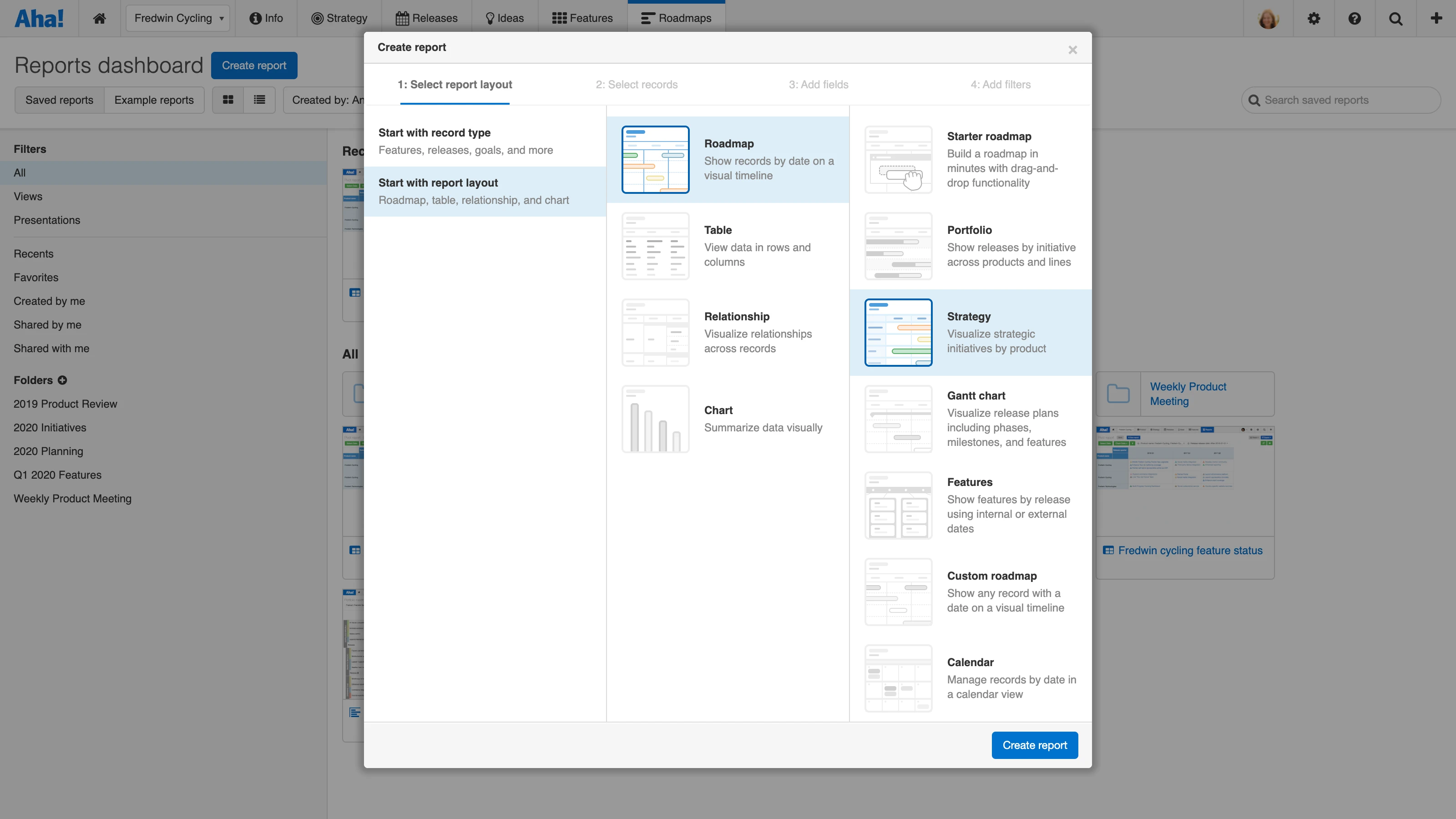 Just Launched! — New Report Builder in Aha!