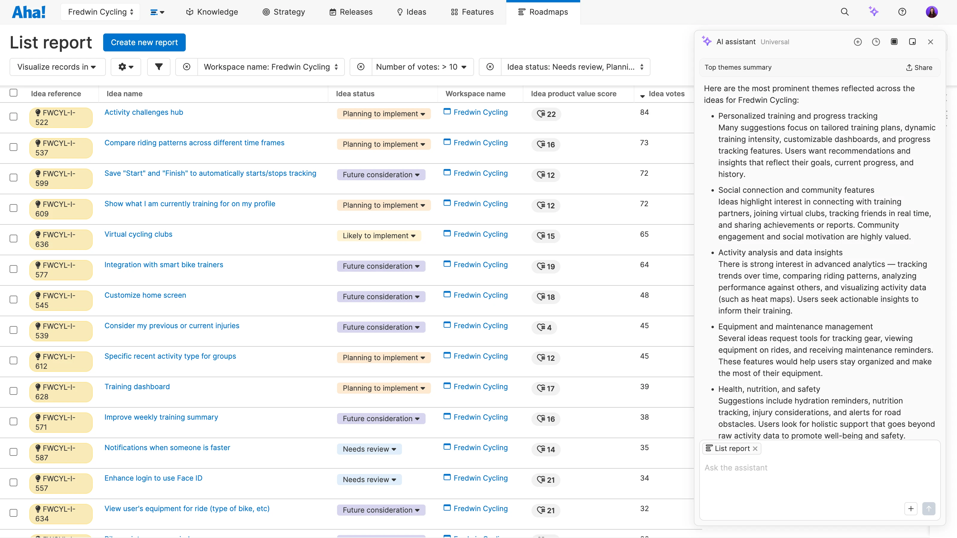 An example screenshot of the AI Request in use.
