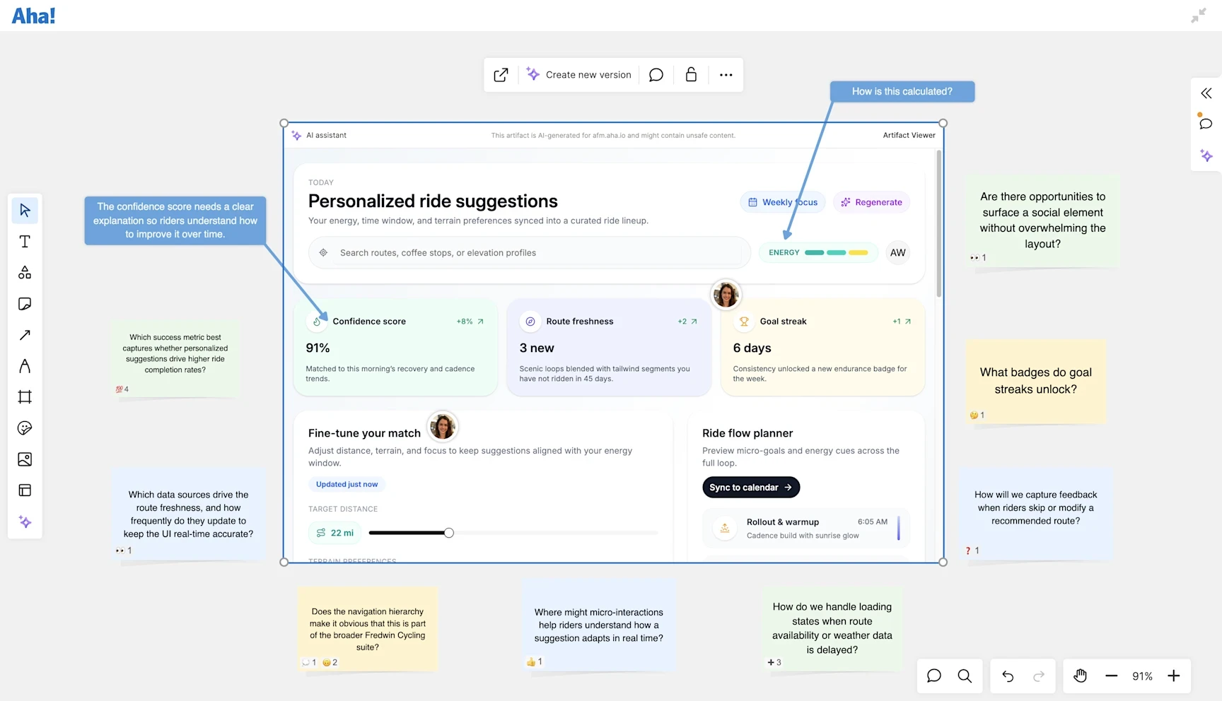 Use Elle to generate and collaborate on product visuals with AI right from Aha! Whiteboards.