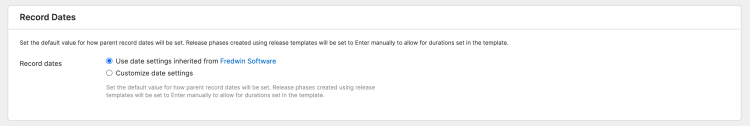 Workspace-level record dates settings