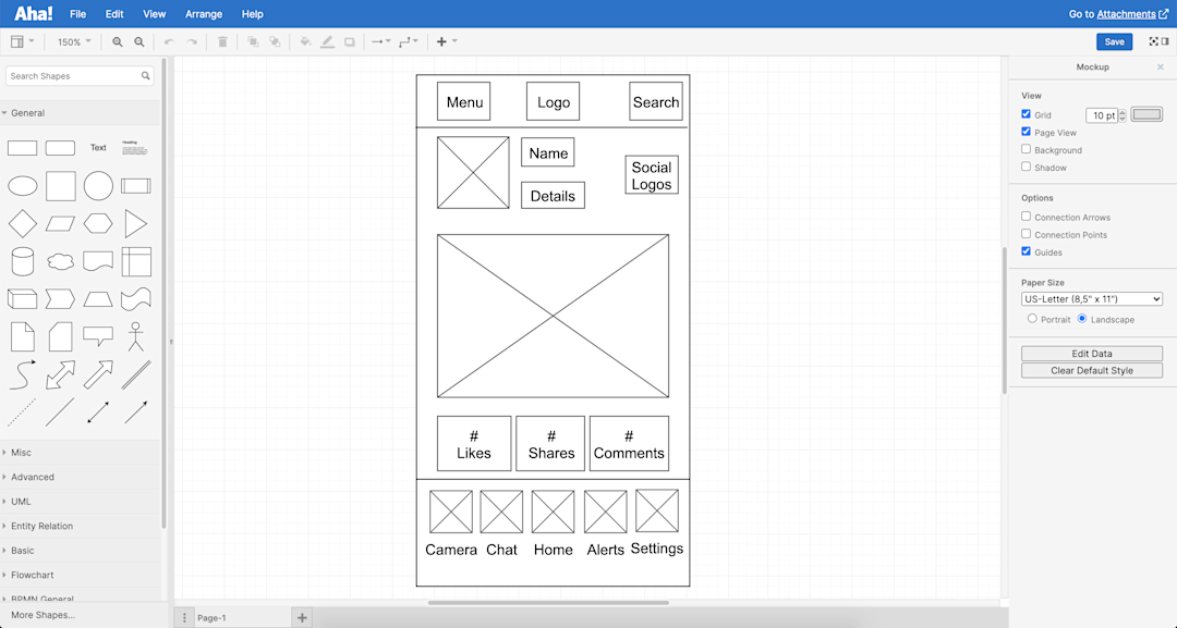 Wireframe Database How Product Teams Use Wireframes | Aha! software