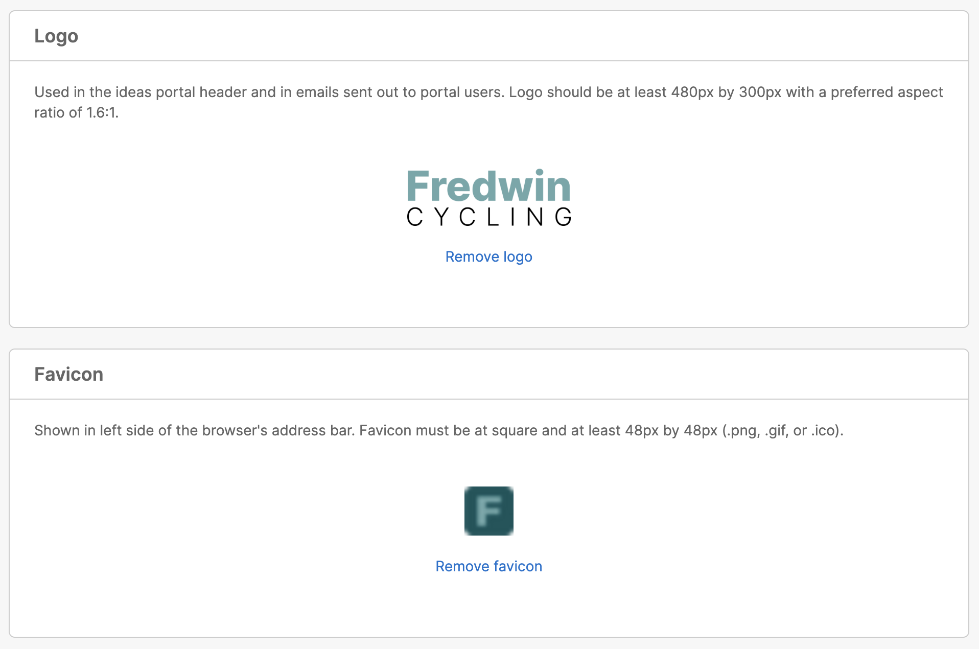 Fredwin Cycling logo and favicon