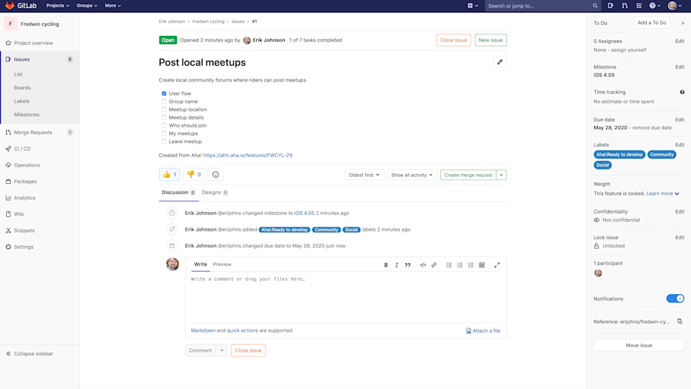 GitLab Roadmap Tool Integration | Aha! software