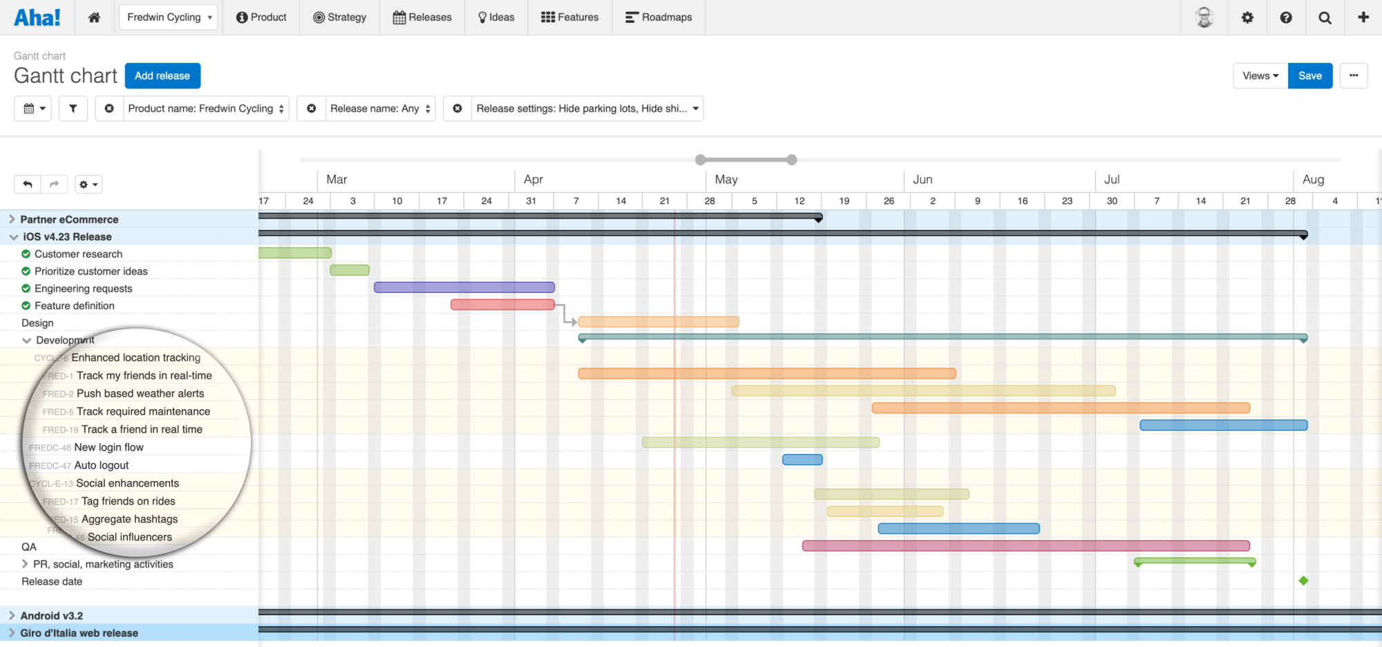 Blog - Just Launched! — See Epics and Features on Your Gantt Chart Timelines - inline image
