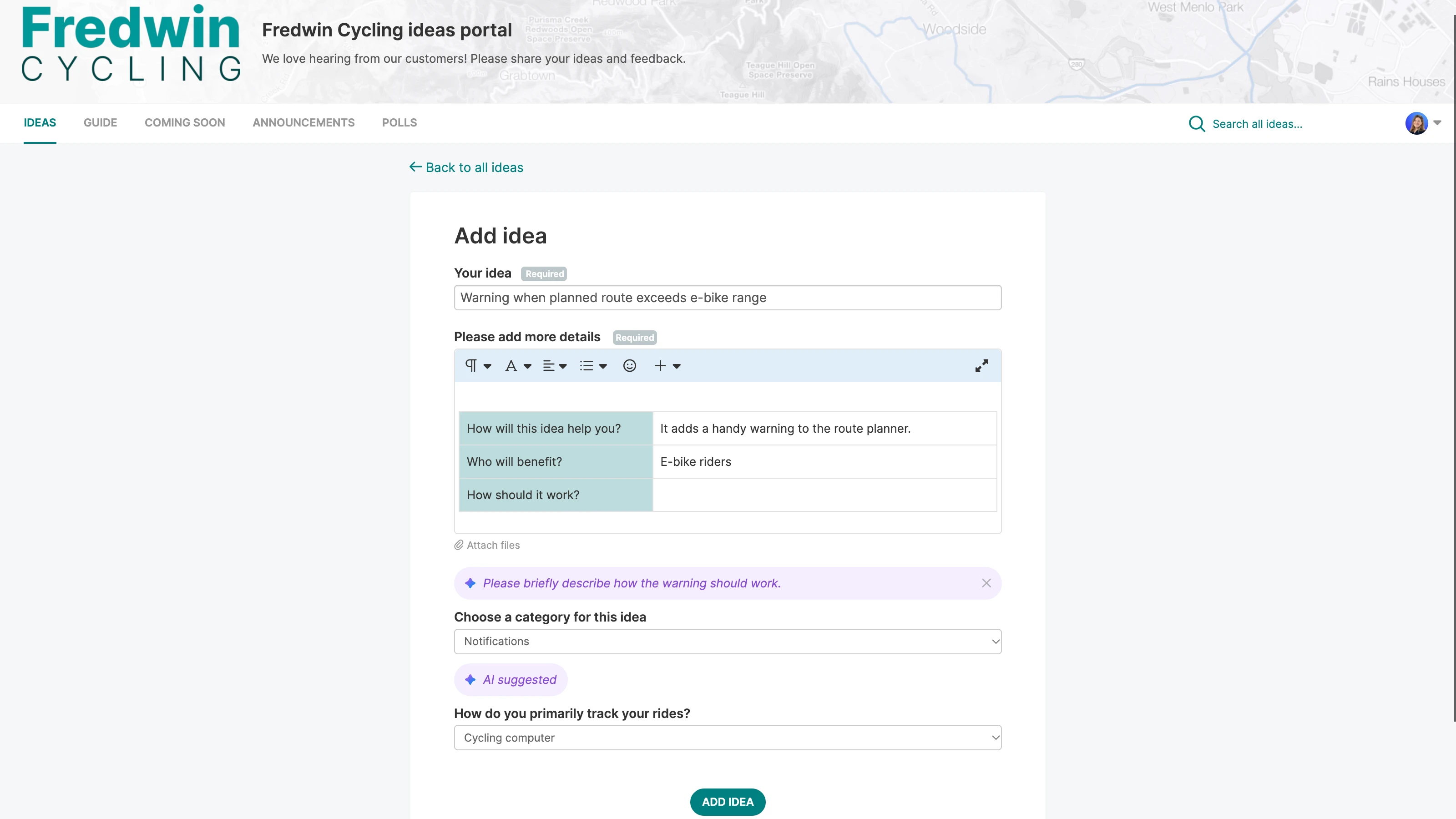 Ideas - Portals - Capture relevant details