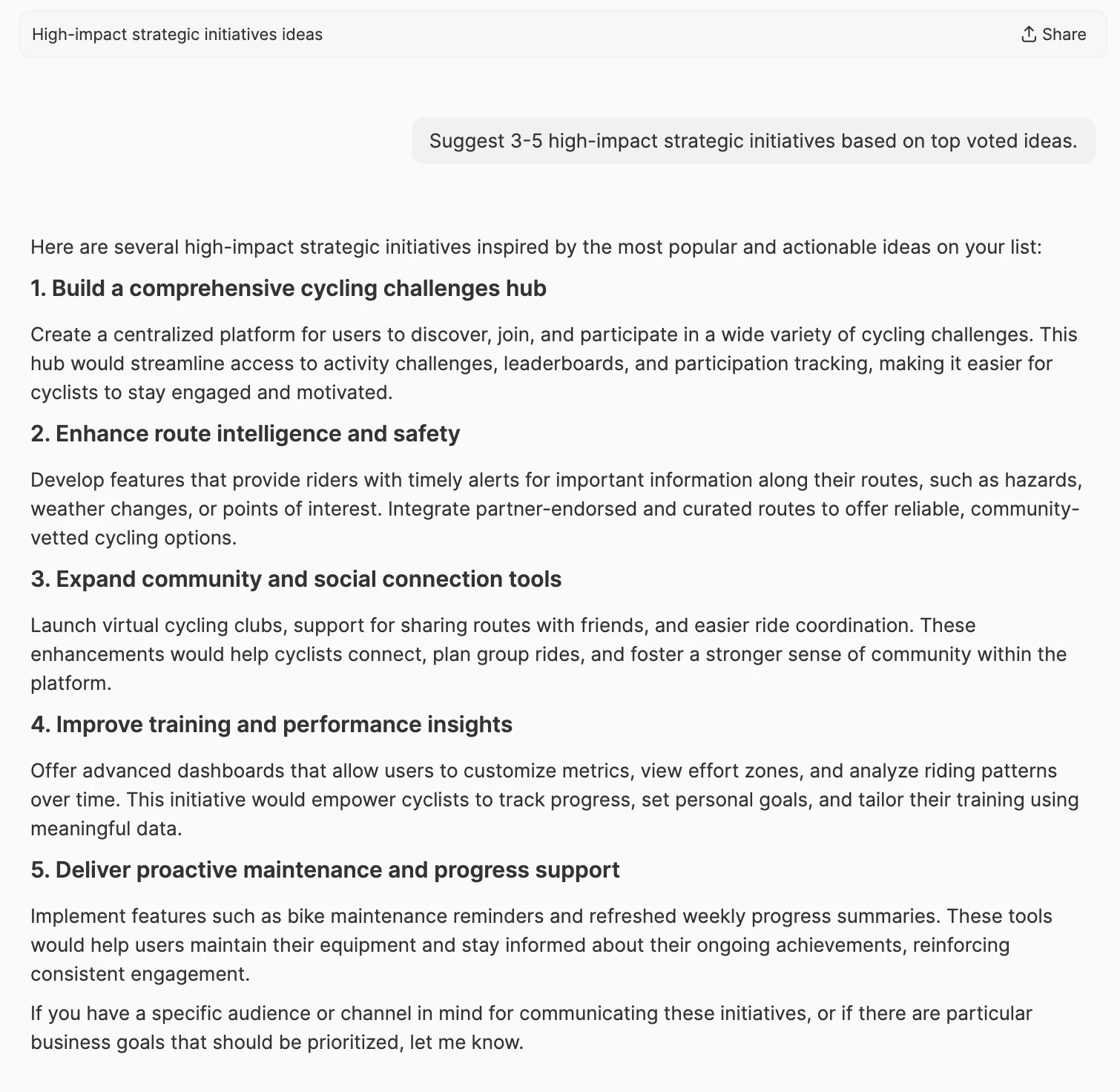 An example screenshot of the AI Request in use.