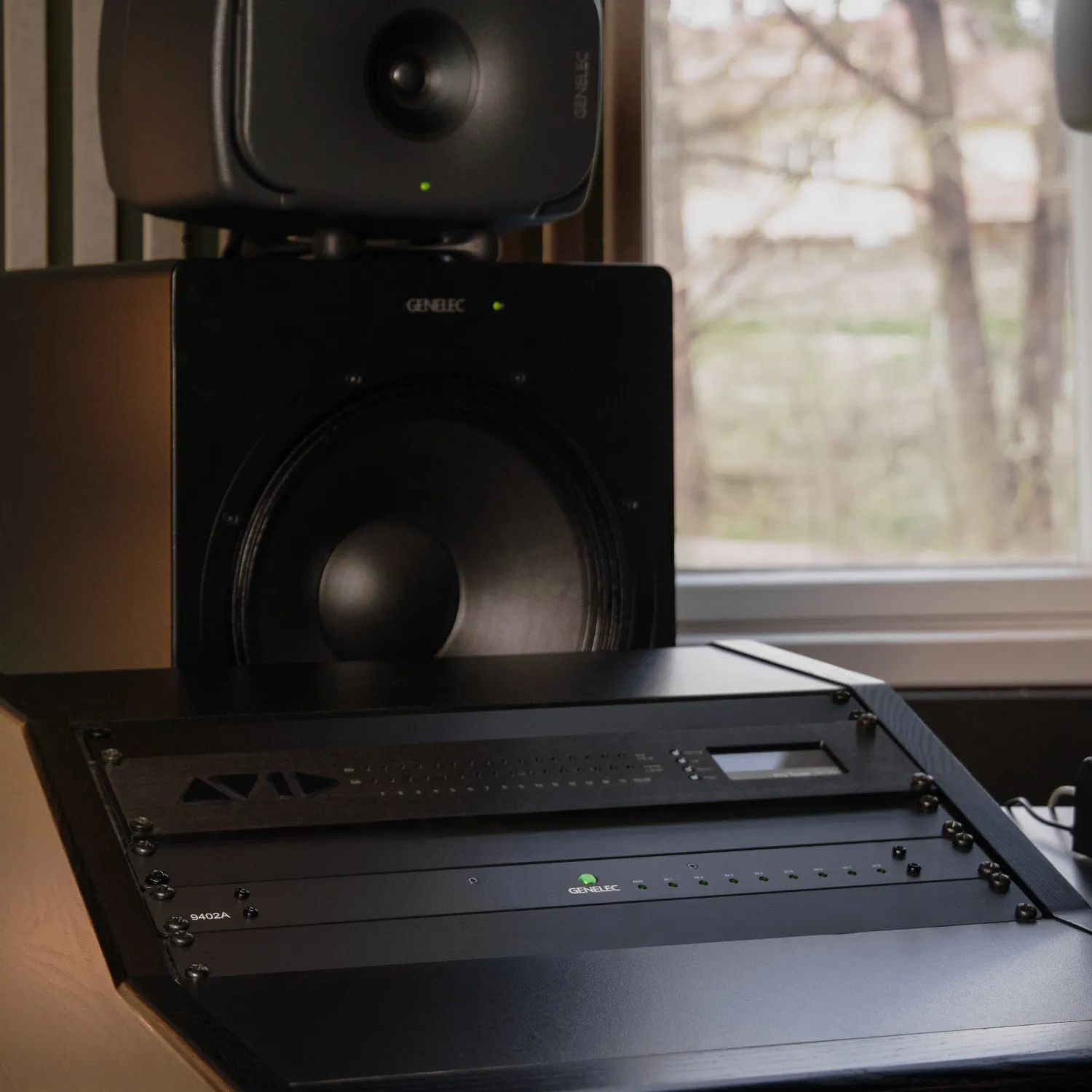 9402A and Genelec speakers