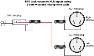 connection stereo jack to 2x xlr 0