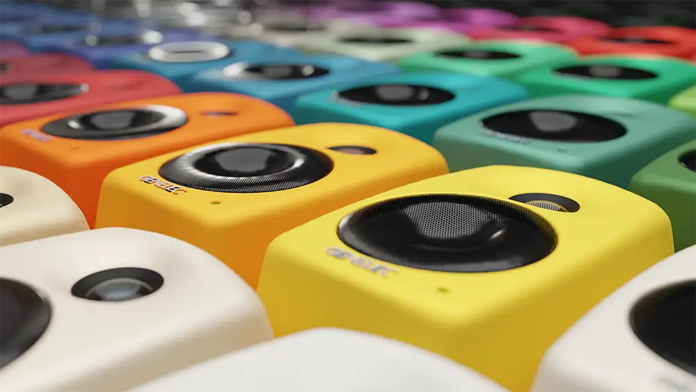Genelec Ones speakers in colors