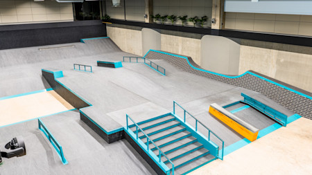 Thirteen Genelec 4430 Smart IP loudspeakers provide powerful, controlled coverage throughout the main SkatePark areas.