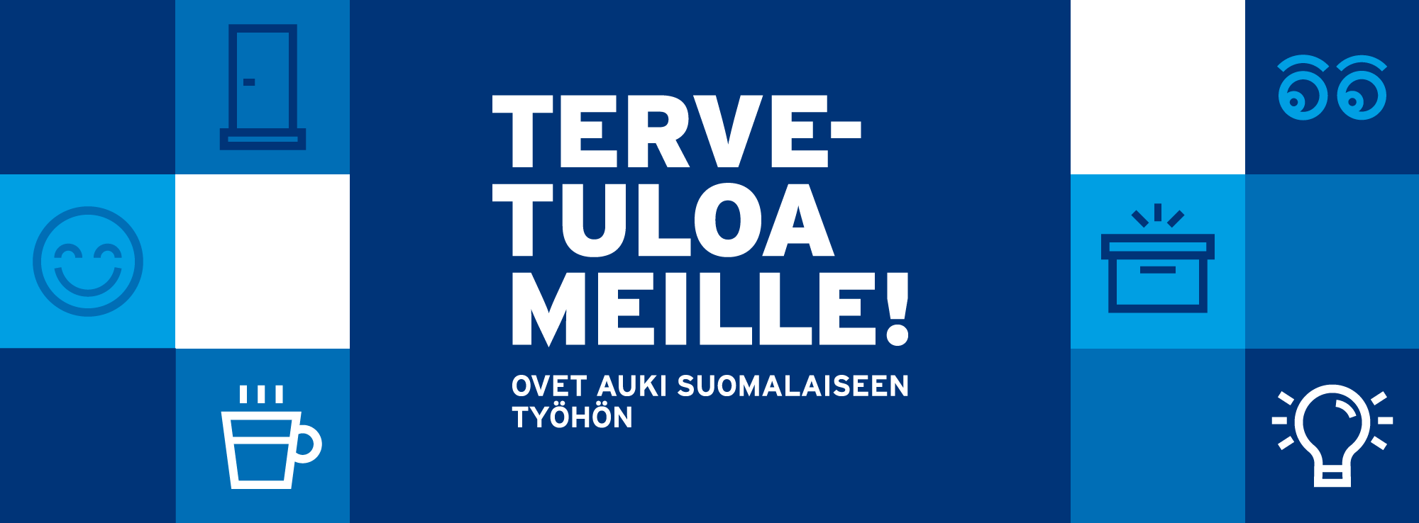 Tervetuloa meille -banneri