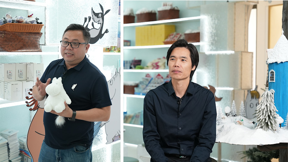 Wang Zhiguo, owner of Shenzhen’s Moomin Cafe & James Yang, System Designer and Integrator
