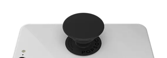Black popsocket popgrip on white device