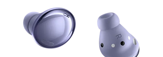 Lavender Samsung Galaxy Buds2 inner buds