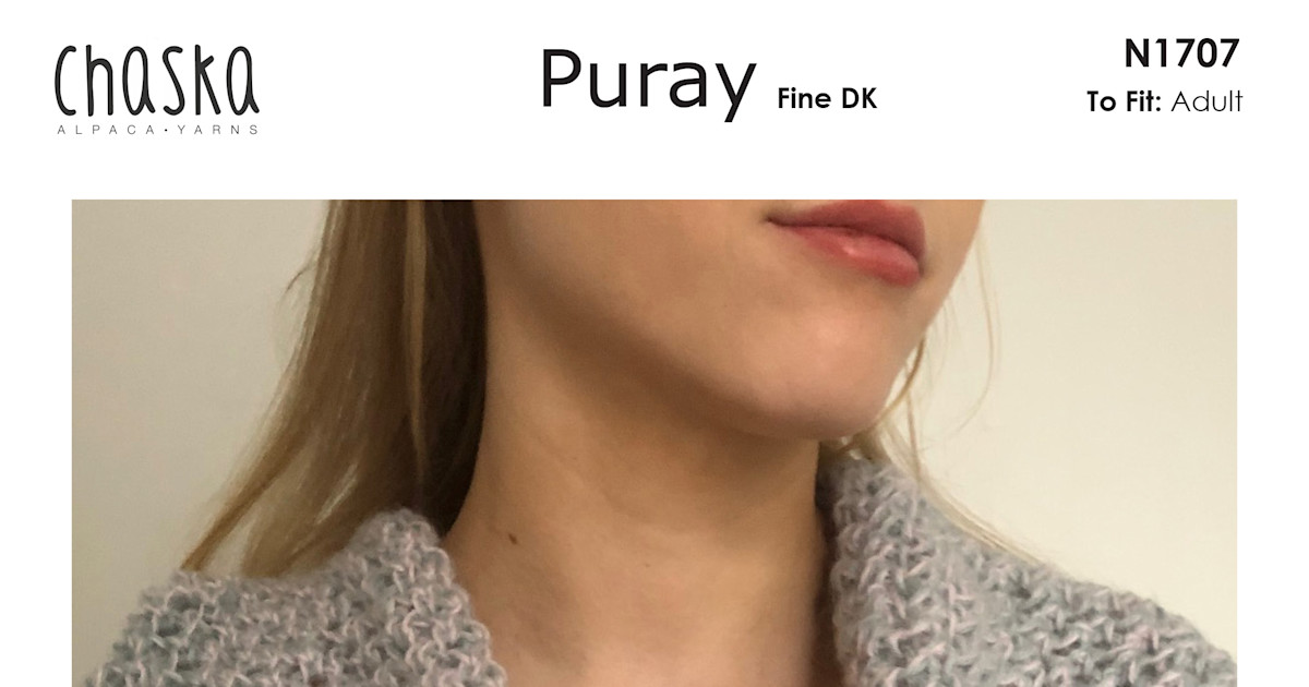 Chaska Patterns Naturally Chaska Puray DK Leaflet N1707 - Chaska Yarns | Craftee Cottage
