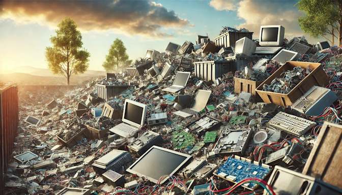 Umweltauswirkungen von E-Waste: Alte Elektronik auf Deponien zeigt die Notwendigkeit von nachhaltigen IT-Lösungen