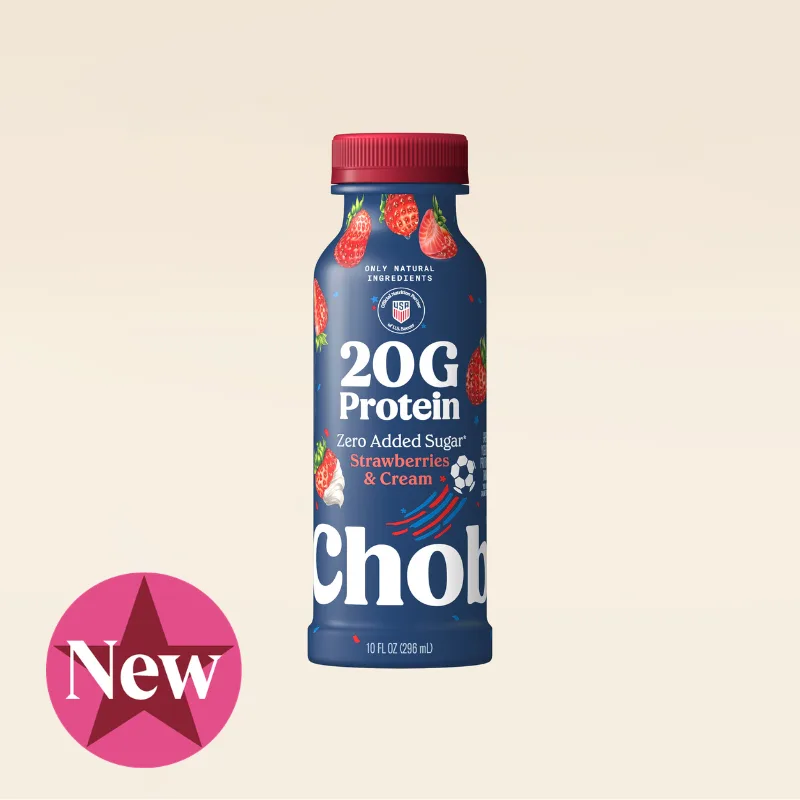 US005935 Chobani 20g Protein Strawberries & Cream Yogurt Drink 