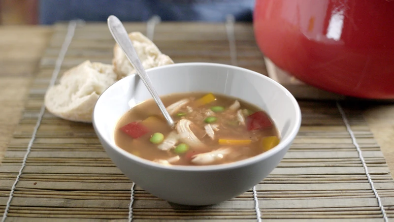 Chicken, Edamame & Ginger Soup Recipe