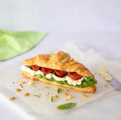 Vegan Tomato, Avo & Basil Breakfast Croissant Recipe