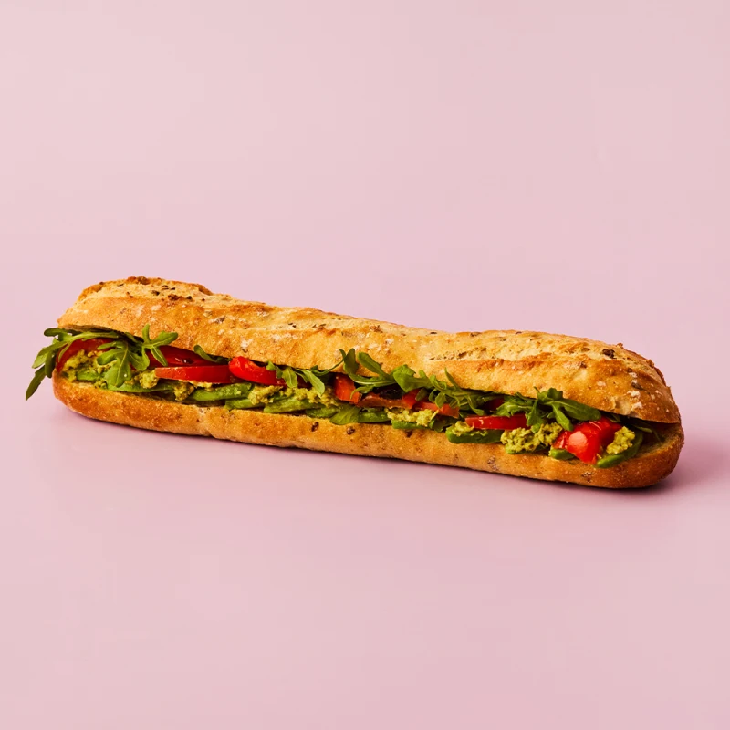 Herby Avo & Red Pepper Baguette 