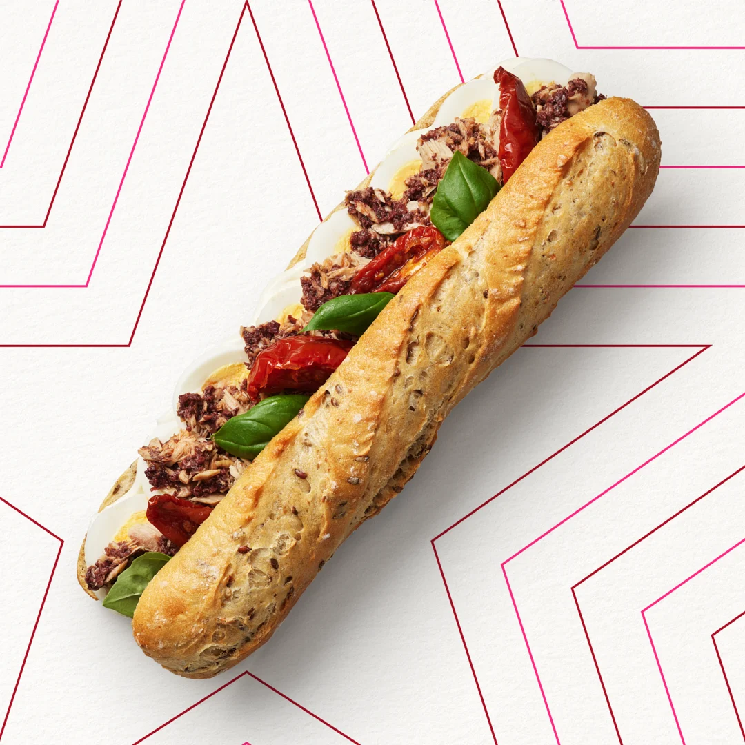 Mediterranean Style Tuna Stone-Baked Baguette